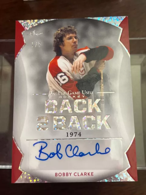 2022/23 In the Game Used Back 2 Back Bobby Clarke/Bill Barber  #1/8 Flyers!!!!