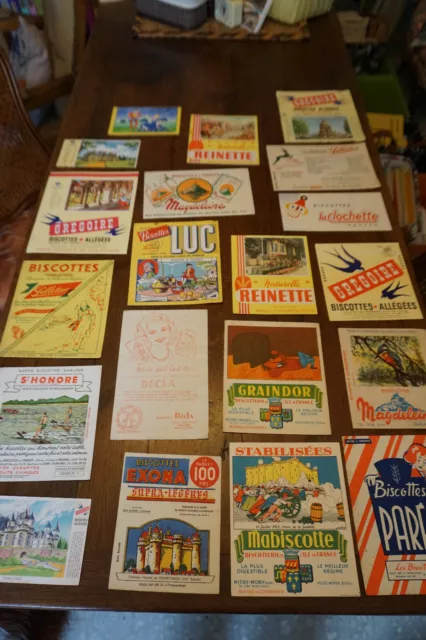 lot 20 buvards publicitaires anciens Biscotte (26) advertising blotters