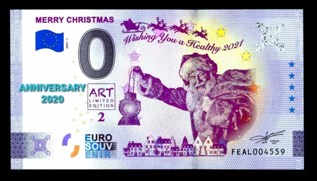 0 euro Souvenir Merry Christmas Malta Art2 FEAL 2020-1 ANNIVERSARY