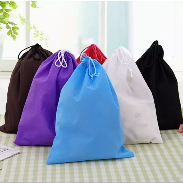 Waterproof Non-woven Drawstring Bag Travel Wash Pouch Shoe Clothes Storage Hang