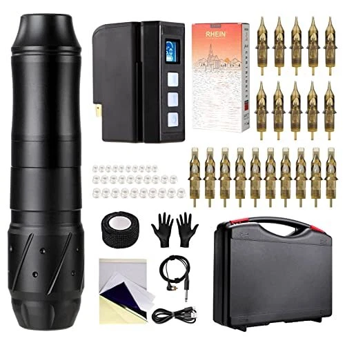 HAWINK Kit de stylo de tatouage HAWINK Machine de pistolet de tatouage rotati...