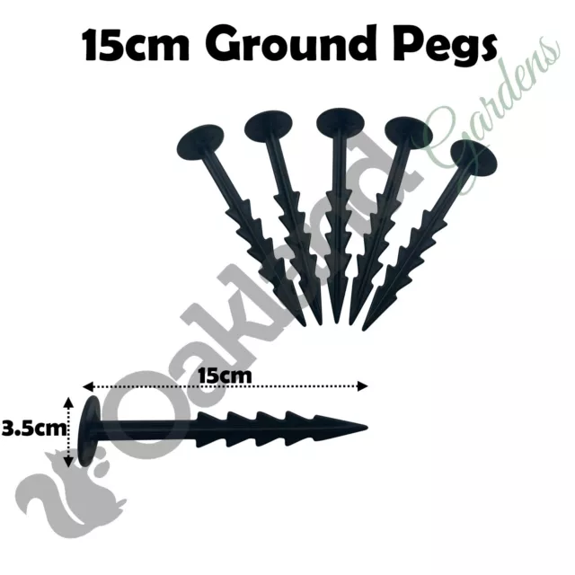 6" Ground Garden Weed Barrier Membrane Pins Fabric Hooks Plastic Staples Pegs
