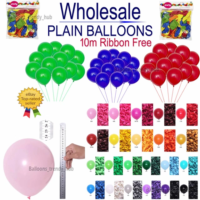 100 X LATEX PLAIN BALOON BALLONS helium BALLOONS Quality Party Birthday