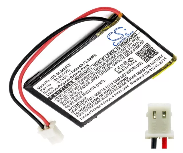 Batterie  Li-Polymer  3.7V 700mAh type 24-800-002 Pour Solar LED light SL-24000