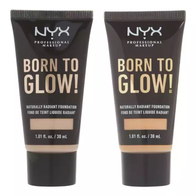 NYX Born to Glow Radiant Foundation Iridescent Finish 30ml