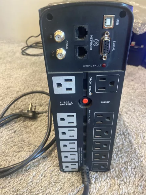 CyberPower CP1500AVRLCD-R 1500VA/900W LCD UPS Battery Back up NO Batteries