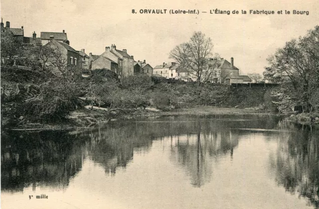 Carte ORVAULT L'Etang de la Fabrique et le Bourg