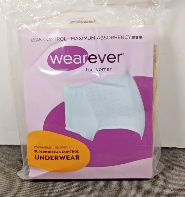 Wearever Women's Size 1X Maximum Absorbency Reusable Bladder Control Panties  NWT