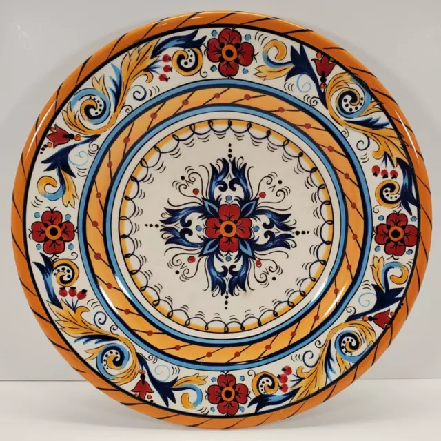 Tabletops Unlimited Gallery Modena 11.3/8" Dinner Plate Hand Painted Floral Chip