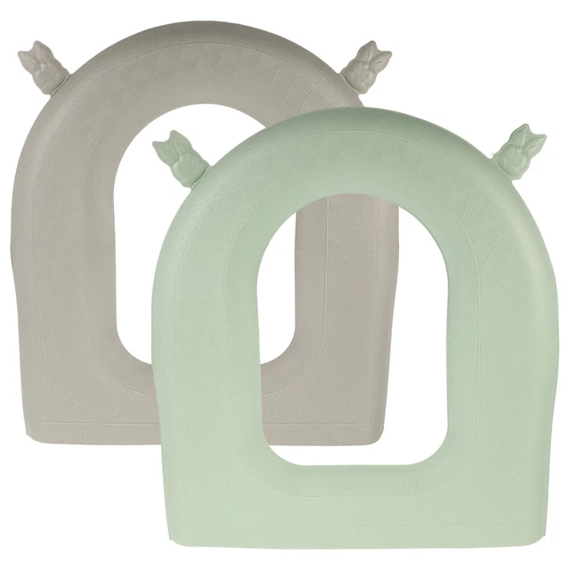 2 piezas Asiento de inodoro de pasta Hogar Alfombra de inodoro Calentador Lavable Viaje