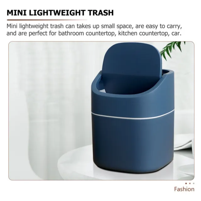 Nordic Style Small Waste Bucket Desktop Mini Trash Can Clamhell-Type Kitchen 2