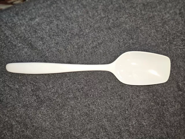 Vtg Rosti Melamine White Serving Spoon Utensil  Denmark #2518