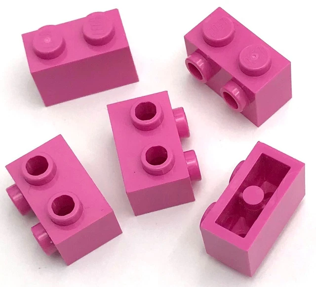 LEGO 5 NUEVO Oscuro Rosa Ladrillos Edificio Bloques Modificado 1x 2W ...