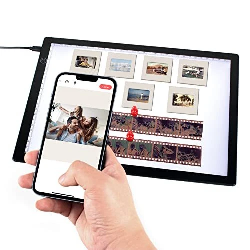 Slide Viewer Magnetic Light Box for Photo Slide and Film Negative Scanning, U...