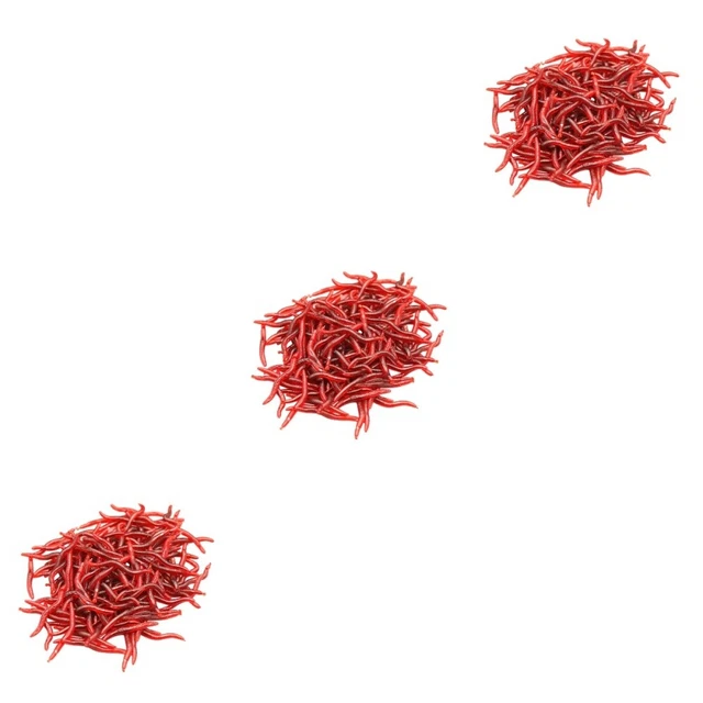 450 Pcs Fake Worm Bait Fake Rag Worm Artificial Bait Fishing Tool