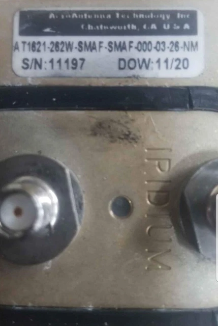 💋Preowned AeroAntenna Technology GPS Antenna AT1621-262W-SMAF-SMAF-000-03-26-NM