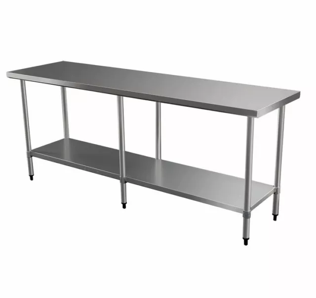 2300 x 390mm NEW 304 STAINLESS STEEL WORK BENCH KITCHEN FOOD PREP CATERING TABLE 2