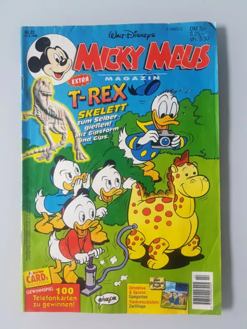 Micky Maus Comicheft Nr. 22 1996 mit Das Schlaue Buch Sammelkarten