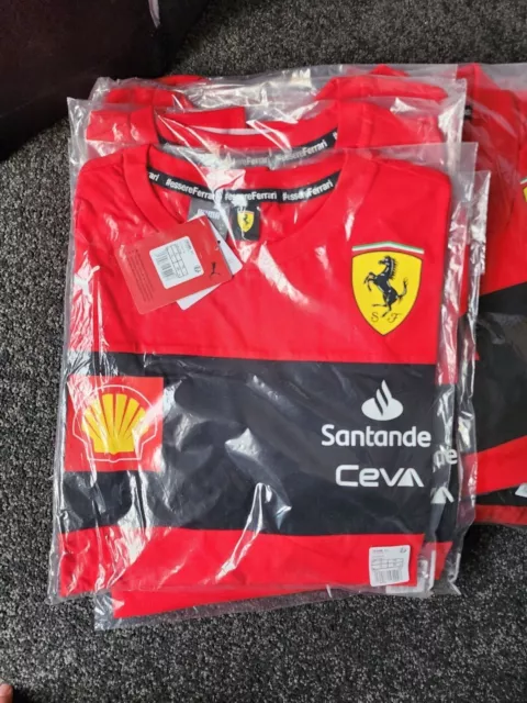 F1 Scuderia Ferrari Team Shirt 2022 - Mens XL, LeClerc, Lewis Hamilton, Puma