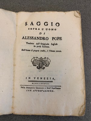 LA SECCHIA RAPITA DI ALESSANDRO TASSONI 1788 ANTONIO ZATTA VENEZIA 5480e 
