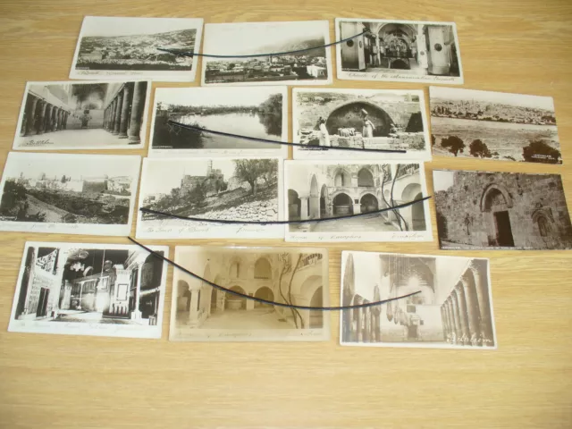 Fourteen Photo Postcards - Jerusalem, Nazareth, Bethlehem Etc - Israel