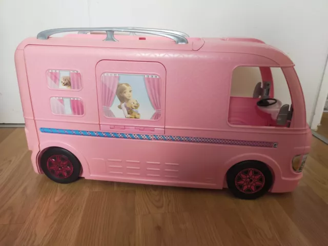 2016 Mattel Barbie Pink Dream Camper Motorhome Van RV - Expanding/Foldout