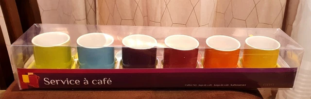 Service à café ,8 tasses et 8 soucoupes Folliet, torréfacteur. Neuf