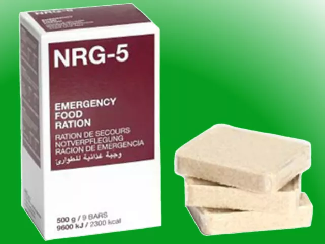 (19,40€/kg) 500g NRG-5 Notnahrung, Notverpflegung, Survival, Langzeitnahrung