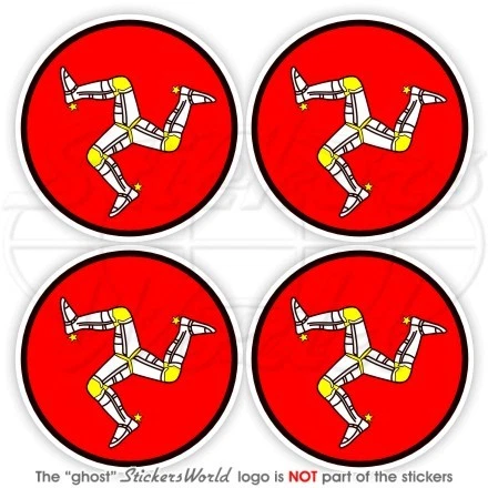 Autocollant Casque – Isle Of Man TT – Triskelion Manx – 100 Mm