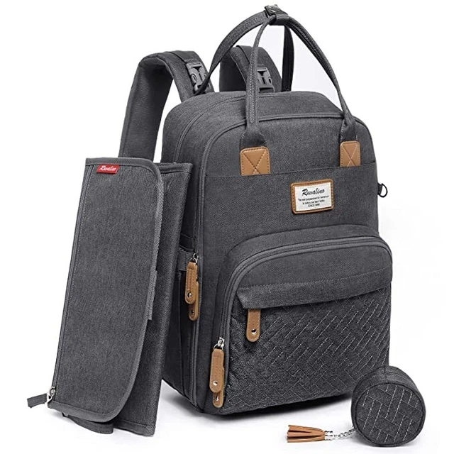 Diaper Bag Backpack, RUVALINO Neutral All-in-One Baby Bags for Boy Girl, 