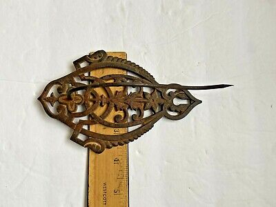 Antique / Vintage Cast Metal Ornate Bill Receipt Letter Paper Spike Wall Hook 3