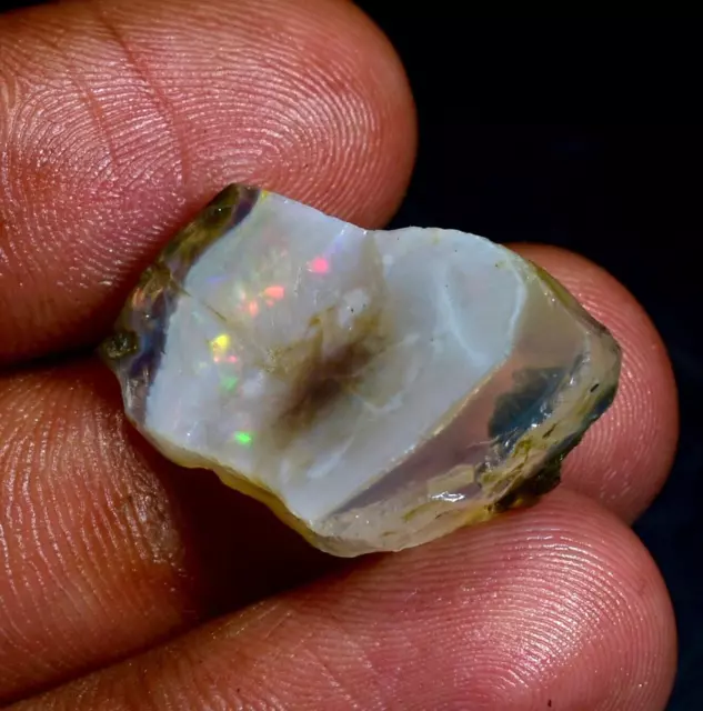 100 % Natural Ethiopian Opal Raw, Multi Red Fire Big Opal Rough 17.85 Ct OOP-105