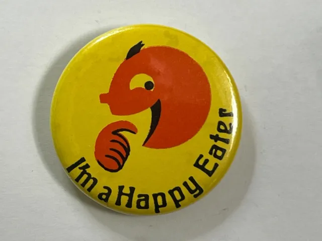 Happy Eater Restaurant Advertising Badge " I'm A Happy Eater " 38 mm