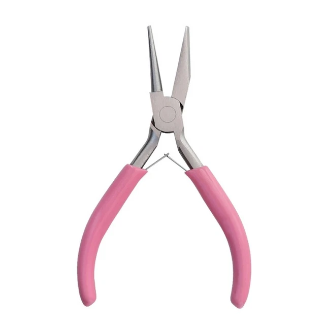 Mini Alicates de Joyería Hágalo Usted Mismo Alicates de Precisión Profesionales Suministros de Reparación de Cuentas Rosa