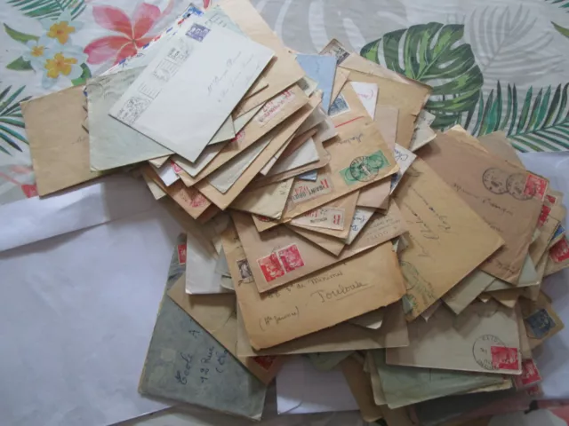 lot de 143 lettres anciennes avec ou sans courrier