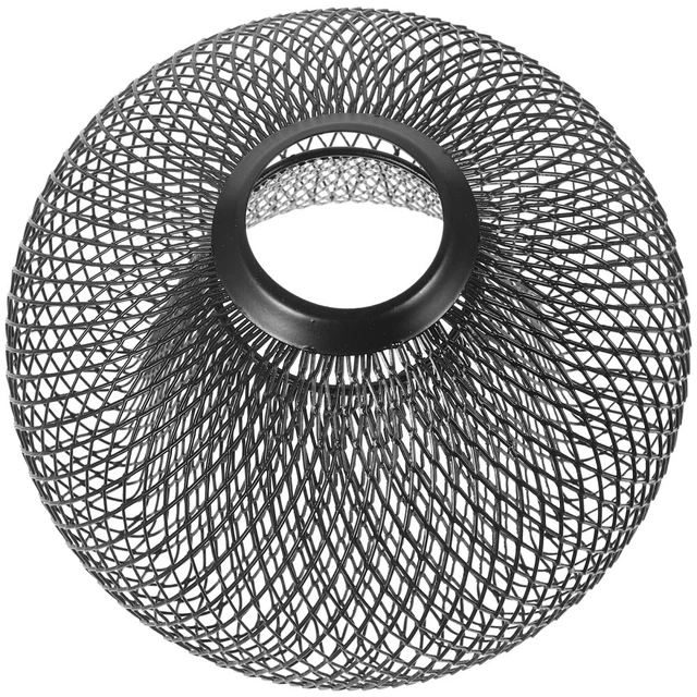 Lampe Métallique Vintage Noire,Avec Abat-jour,Cage En Fer,Luminaire Décoratif D