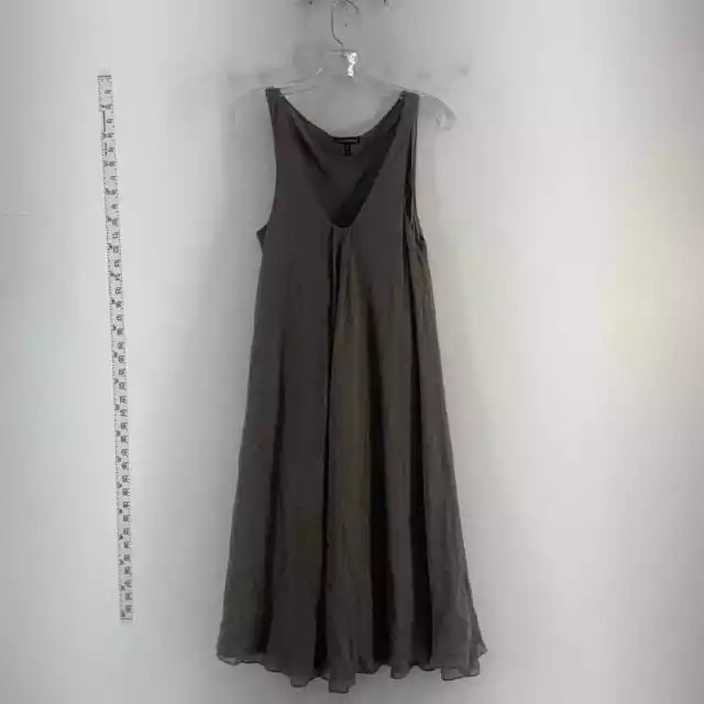 Beautiful Eileen Fisher Brown Silk Tank Dress - Women's M