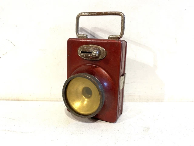 Ancienne lampe de poche wonder bearn / tôle / rouge / testé ok / hauteur 10,5cm - Sport & Plein air
