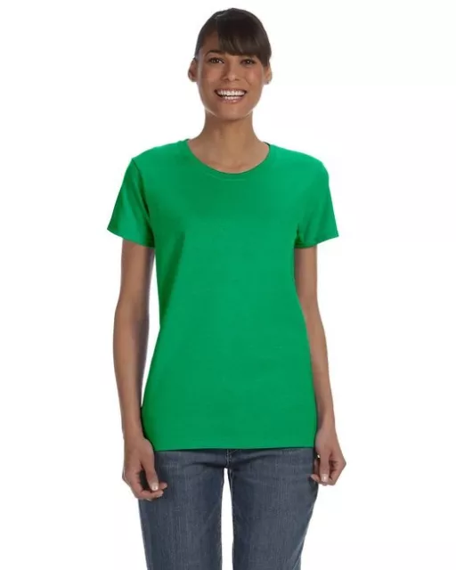 Gildan G500L Womens Short Sleeve Heavy Cotton Stylish Casual T-Shirt