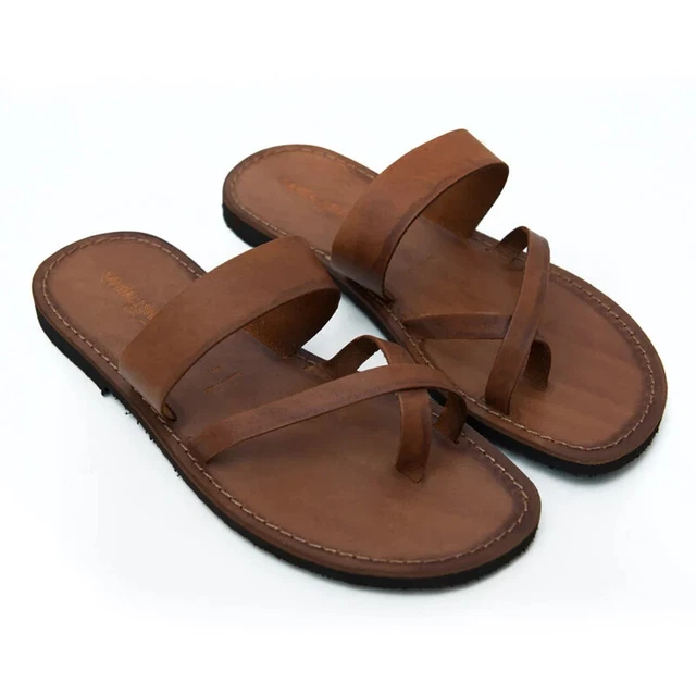 Sandali Uomo Cuoio SANDALI UOMO PELLE E Cuoio Made In Italy