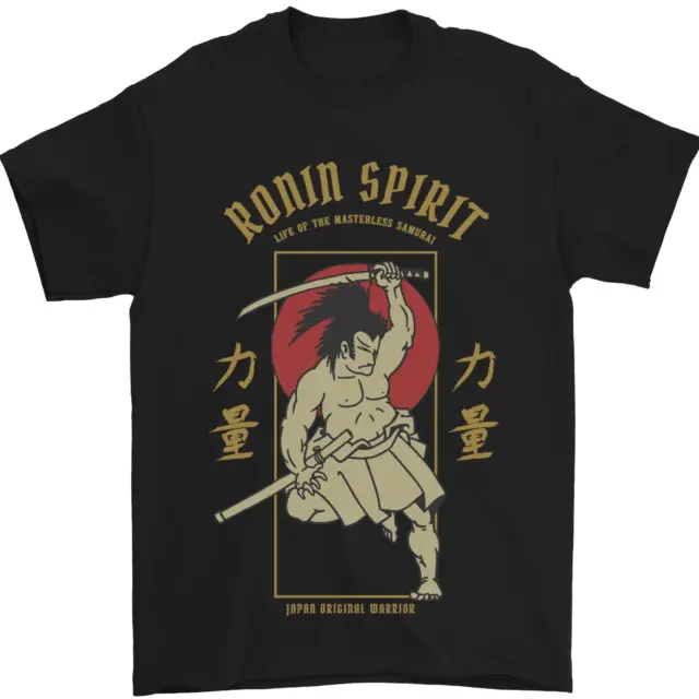 Ronin Spirit Samurai Giappone T-shirt uomo giapponese 100% cotone