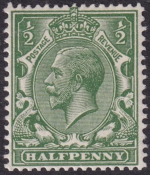 SG 356 N14(VAR) 1/2d Deep Dull Yellow- Green  Very Fine Mint. Scarce.