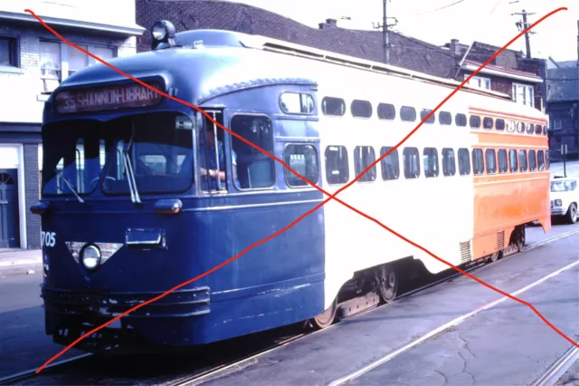 Original 1978 Dormont PAT PCC Trolley Car Pittsburgh Slide 9541