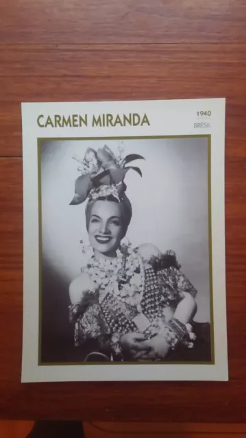CARMEN MIRANDA fiche cinéma carte lobby card actor movie 1992