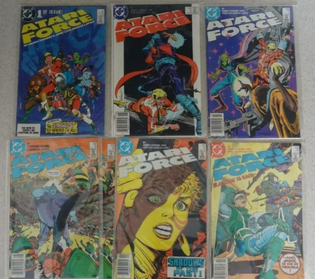 DC Comics Copper Age Atari Force #1 #6, #7, #8 (x's2), #9, and #10 Near Mint