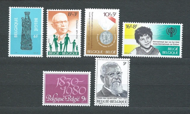 BELGIË BELGIQUE - 1979 YT 1959 à 1964 - TIMBRES NEUFS** MNH LUXE