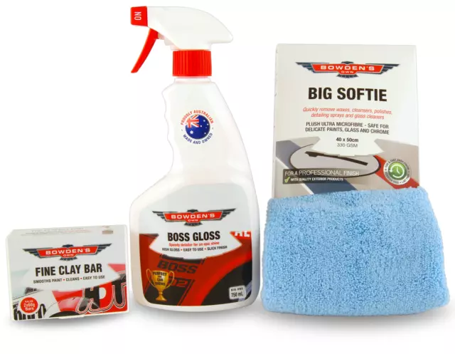 Bowden's Own Fine Clay Bar Detail Kit Cleaner Mothers Meguiars Turtle Wax HSV GT