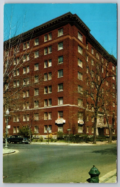 Hotel~Francis Scott Key Hotel Washington DC~Fire Hydrant~c1950s Car~Chrome PC