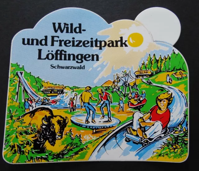 Souvenir-Aufkleber Wildpark Freizeitpark Löffingen Schwarzwald 70er Tatzmania