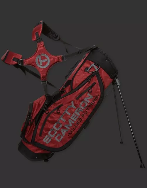 2023 US Open Scotty Cameron Stand Bag - Pathfinder - Mainstay - Garnet Red